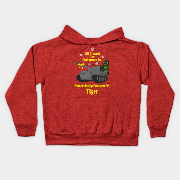 All I want for Christmas is... Pz-VI Tiger Kids Hoodie by FAawRay